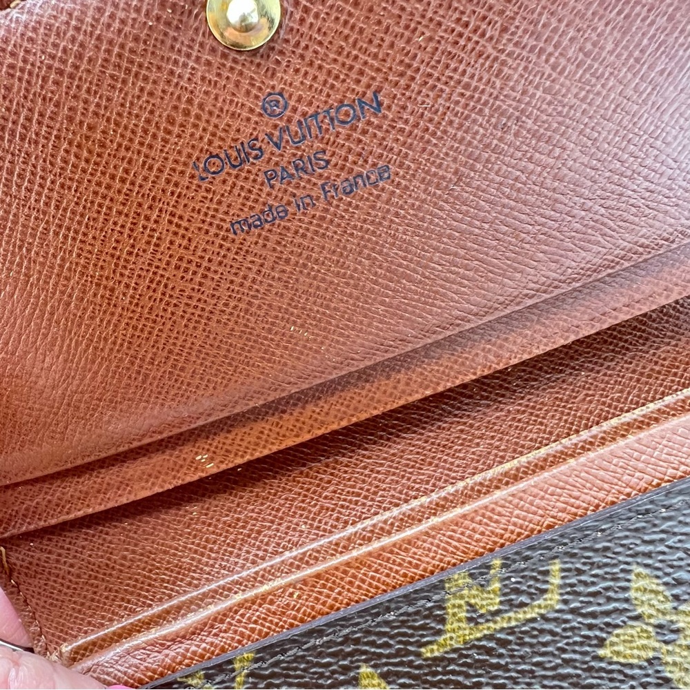 LOUIS VUITTON Monogram Trésor Wallet Made in France Vintage 2001, Authentic - Picture 5 of 17
